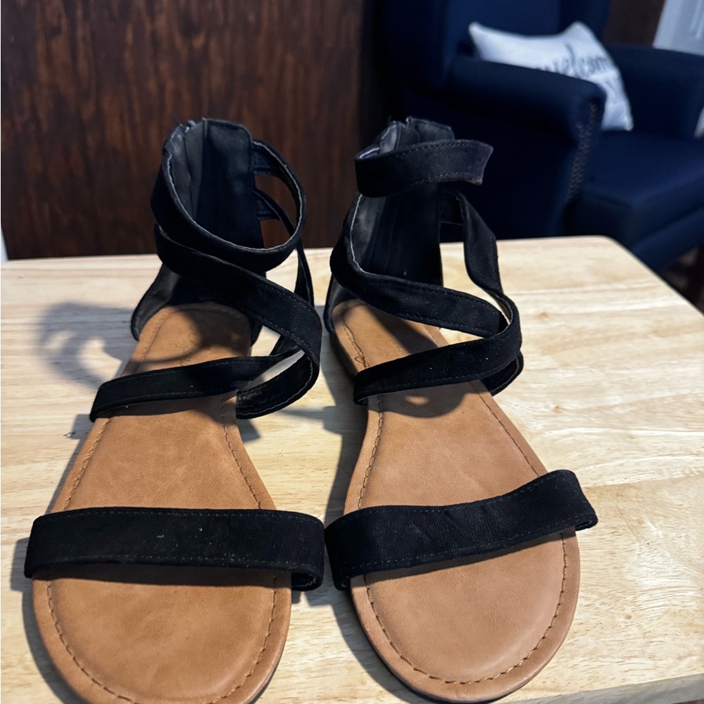 Elegant Black Strappy Sandals